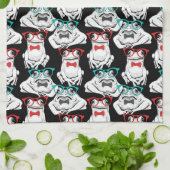 Frosch-Glas-Muster Geschirrtuch (Gefaltet)