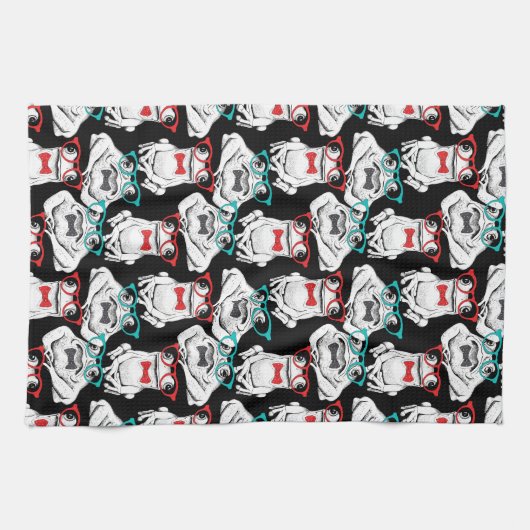 Frosch-Glas-Muster Geschirrtuch (Horizontal)