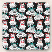 Frosch-Glas-Muster Getränkeuntersetzer (Vorderseite)