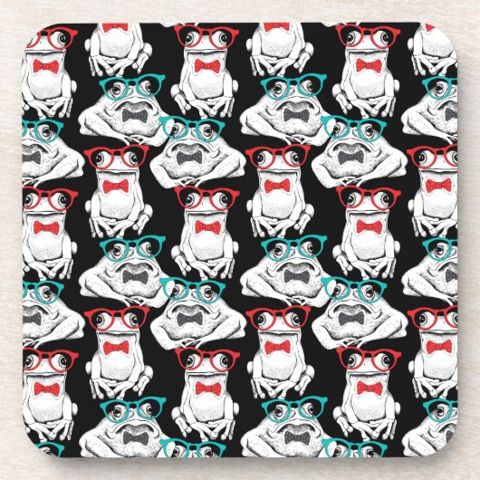 Frosch-Glas-Muster Getränkeuntersetzer (Vorderseite)