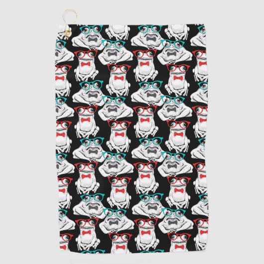 Frosch-Glas-Muster Golfhandtuch (Vorderseite)