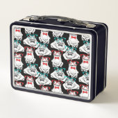 Frosch-Glas-Muster Metall Brotdose (Rückseite)