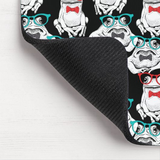 Frosch-Glas-Muster Mousepad (Ecke)