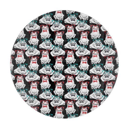 Frosch-Glas-Muster Schneidebrett (Vorderseite)