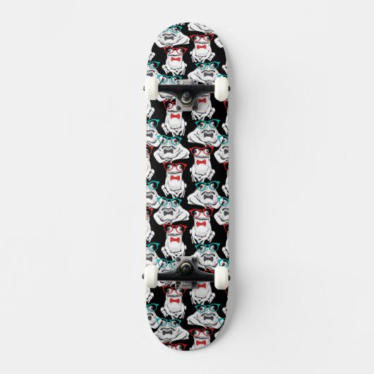 Frosch-Glas-Muster Skateboard (Vorderseite)