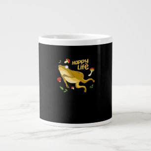 Frosch Glücklich Wesentliches Minimales Design Jumbo-Tasse