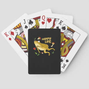 Frosch Glücklich Wesentliches Minimales Design Spielkarten