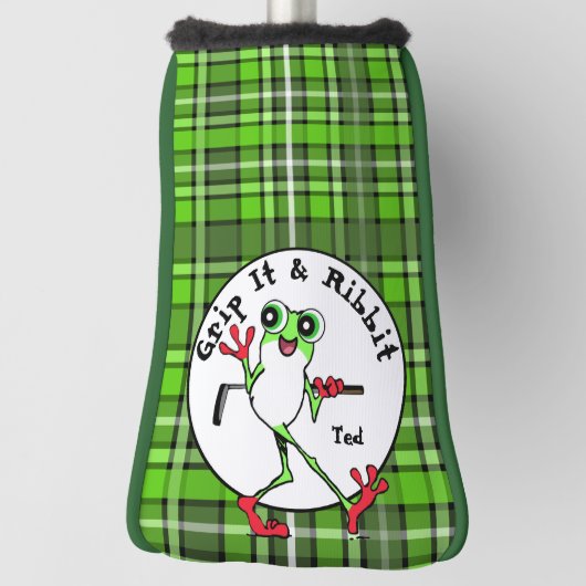 Frosch Golfing Grip It and Ribbit Funny Personalis Golf Headcover (Rotieren 90)