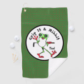 Frosch Golfing Grip It and Ribbit Funny Personalis Golfhandtuch (Insitu)
