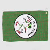Frosch Golfing Grip It and Ribbit Funny Personalis Golfhandtuch (Horizontal)
