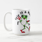 Frosch Golfing Grip It and Ribbit Funny Personalis Kaffeetasse (Links)