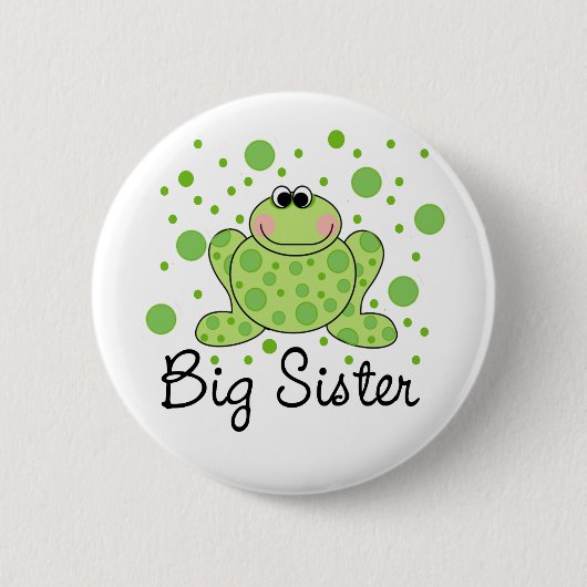 Frosch-große Schwester Button (Vorderseite)