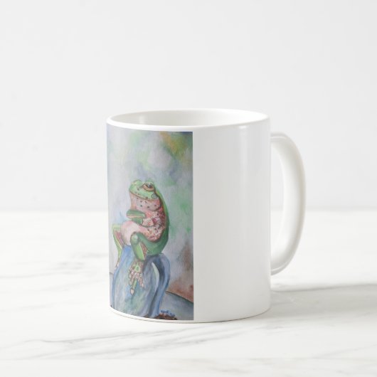Frosch Grün und Braun 325 ml Classic White Tasse (VorderseiteRechts)
