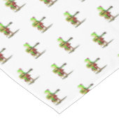 Frosch Guitar Player Funny Tablecloth Tischdecke (Schrägansicht)