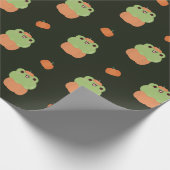 Frosch Halloween Geschenkpapier (Ecke)