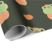 Frosch Halloween Geschenkpapier (Rolleneckpunkt)