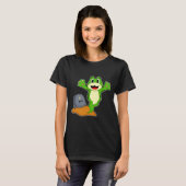 Frosch Halloween Grave T-Shirt (Vorne ganz)
