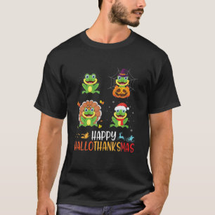 Frosch Halloween und frohe Weihnachten Happy Hallo T-Shirt