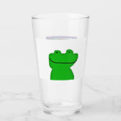 Frosch hält Herz Glas Tasse (Rückseite)