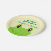 Frosch Happy Birthday Twins Cream Yellow Pappteller (Schrägansicht)