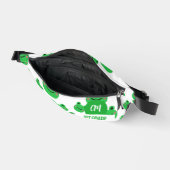 Frosch Happy Face Pattern Green Monogram School Bauchtasche (Offen)