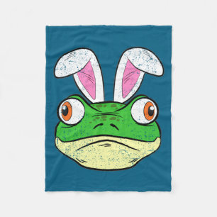 Frosch Hasenohren Ostern Süßer Amphibien-Tier Fleecedecke