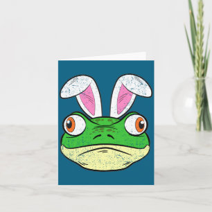 Frosch Hasenohren Ostern Süßer Amphibien-Tier  Karte