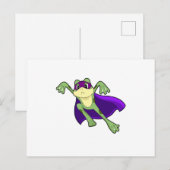 Frosch Held Postkarte (Vorne/Hinten)