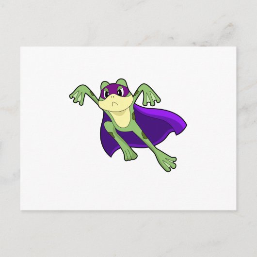 Frosch Held Postkarte (Vorderseite)