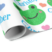Frosch & Herz Muster Funny Life Geschenkpapier (Rolleneckpunkt)