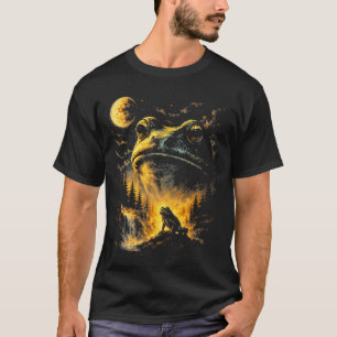 Frosch heult zum Mond Lustiger Vintage-Toad T-Shirt