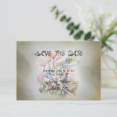 Frosch-Hochzeit Save The Date (Stehend Vorderseite)
