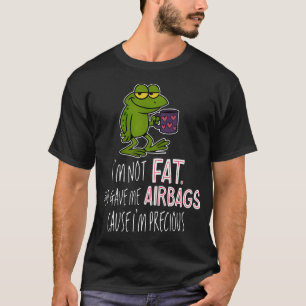 Frosch Ich bin nicht fett Gott gab mir Airbags wei T-Shirt