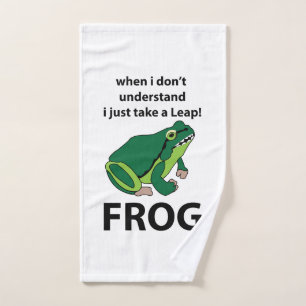 Frosch Ich mache einfach einen Froschsprung Handtuch