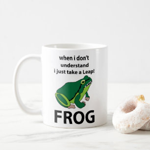 Frosch Ich mache einfach einen Froschsprung Kaffeetasse