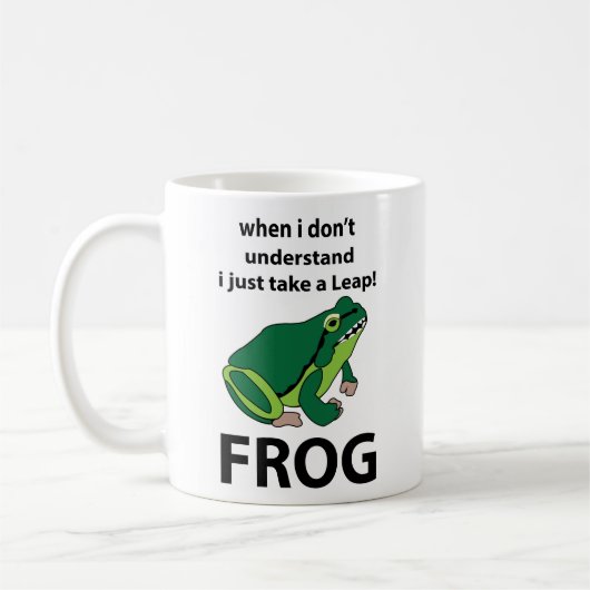 Frosch, ich nehme nur einen Sprung Frosch Kaffeetasse (Links)