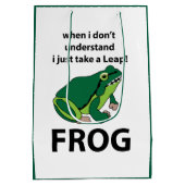 Frosch, ich nehme nur einen Sprung Frosch Mittlere Geschenktüte (Rückseite)