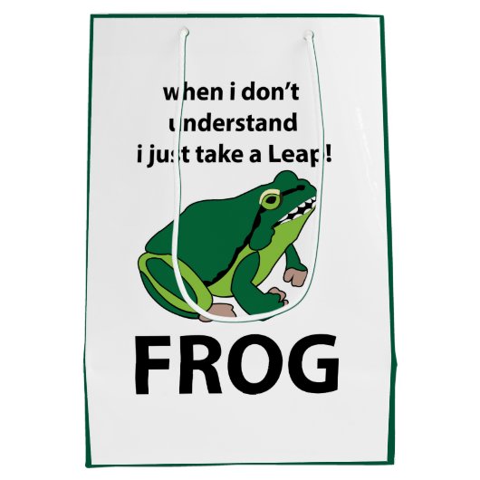 Frosch, ich nehme nur einen Sprung Frosch Mittlere Geschenktüte (Rückseite)