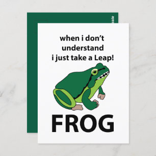 Frosch, ich nehme nur einen Sprung Frosch Postkarte
