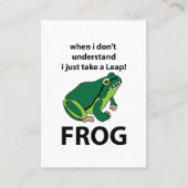 Frosch, ich nehme nur einen Sprung Frosch Visitenkarte (Vorderseite)
