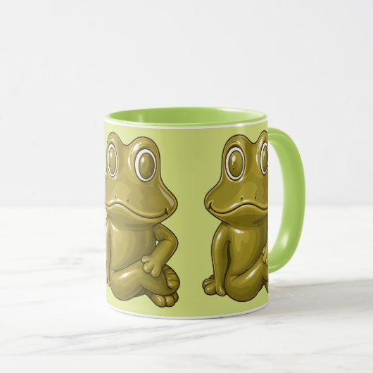 Frosch-Illustration-Azent-Tasse Tasse (VorderseiteRechts)