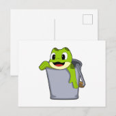 Frosch im Eimer Postkarte (Vorne/Hinten)