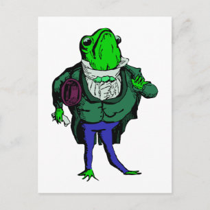 Frosch im Frack Frosch in der Heckhülle Postkarte