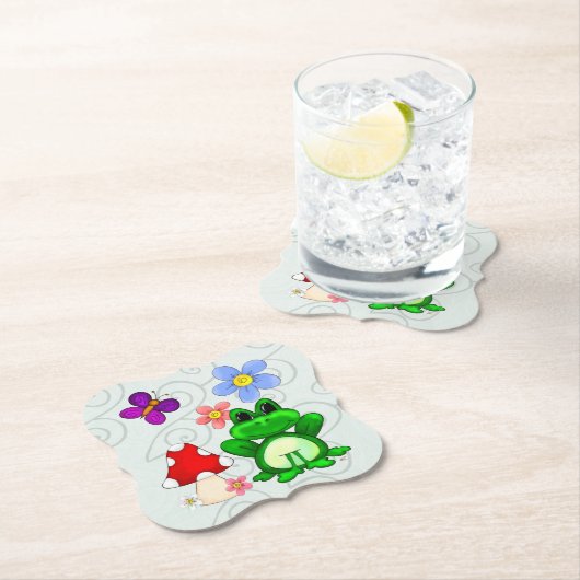 Frosch im Frühjahr EXTRAVAGANT Untersetzer (Vor Ort)