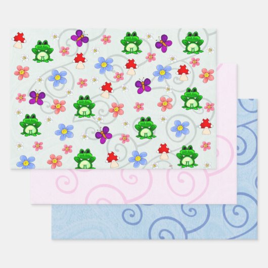 Frosch im Frühling Geschenkpapier Set (Set)