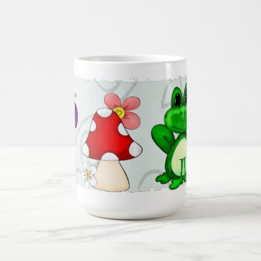 Frosch im Frühling Kaffeetasse (Mittel)