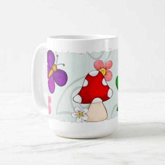 Frosch im Frühling Kaffeetasse (Vorderseite Links)