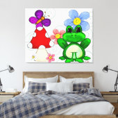 Frosch im Frühling Leinwanddruck (Insitu (Schlafzimmer))