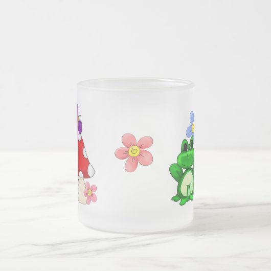 Frosch im Frühling Mattglastasse (Mittel)