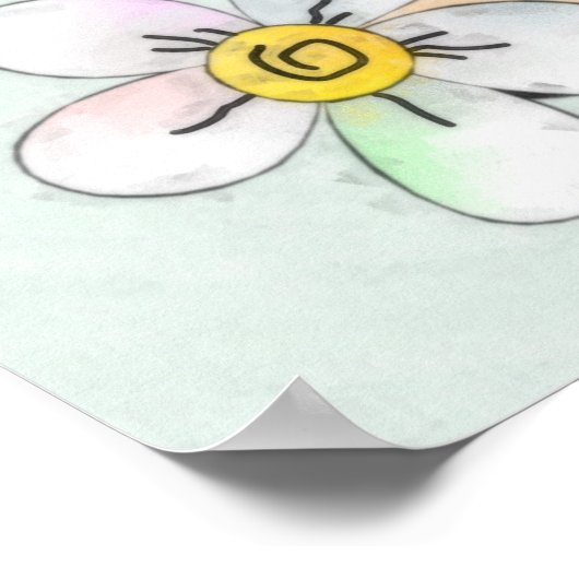 Frosch im Frühling Poster (Ecke)